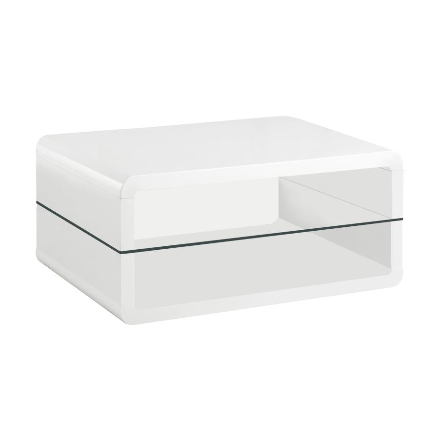 Elana White Coffee Table - furniture place usa