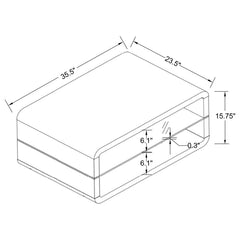 Elana White Coffee Table - furniture place usa