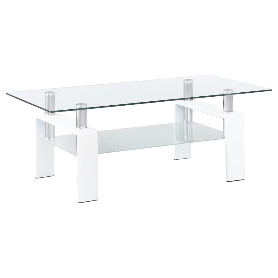 Dyer White Coffee Table - furniture place usa