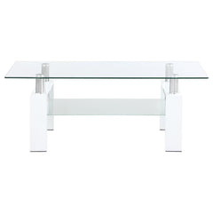 Dyer White Coffee Table - furniture place usa