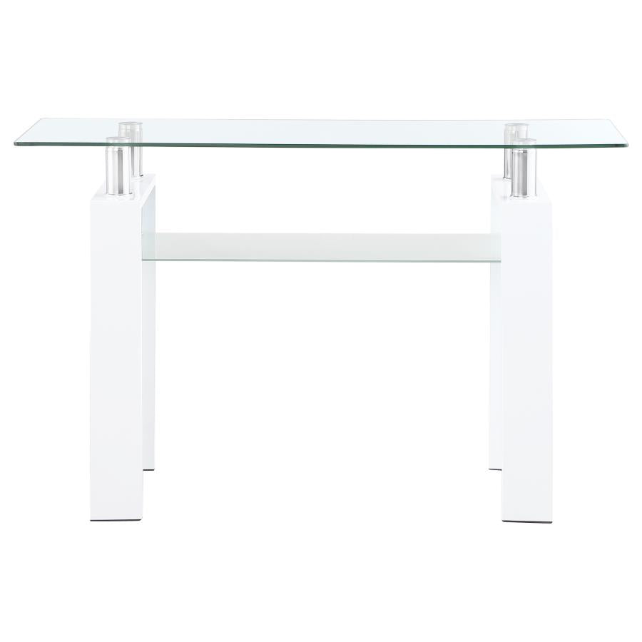 Dyer White Sofa Table - furniture place usa