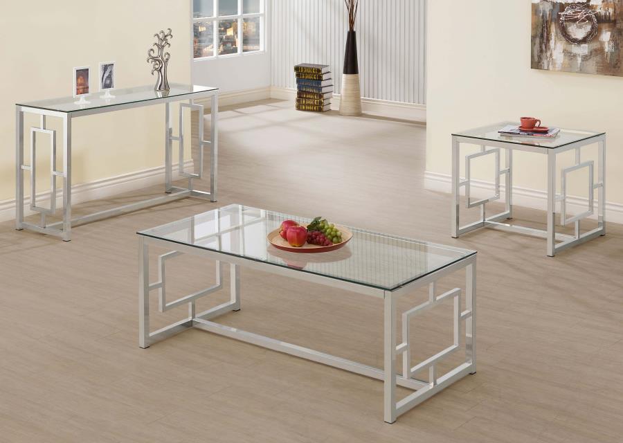 Merced Silver Sofa Table - furniture place usa
