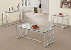 Merced Silver Sofa Table - furniture place usa