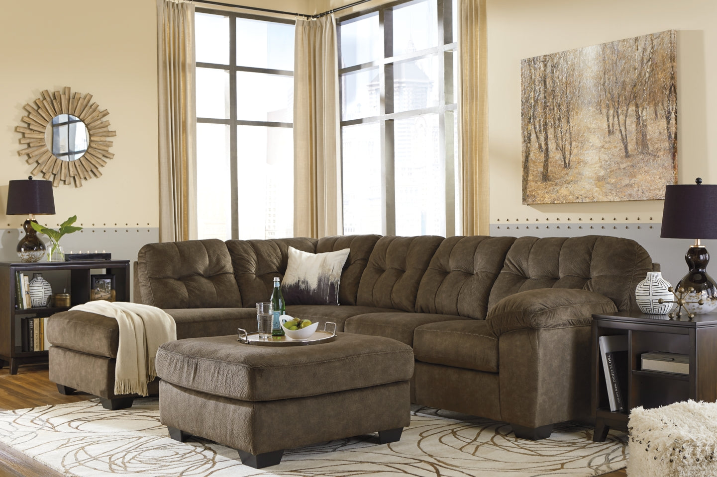 Accrington 2-Piece Sectional with Ottoman - PKG001584 - furniture place usa