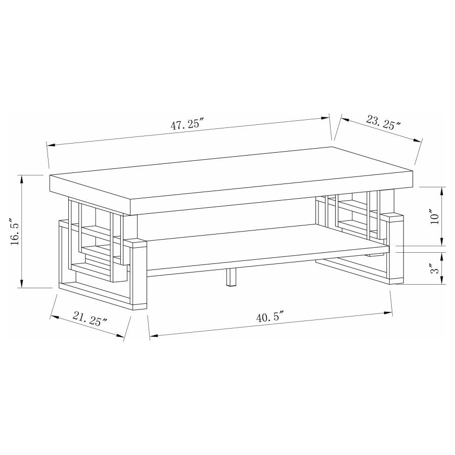Schmitt White Coffee Table - furniture place usa