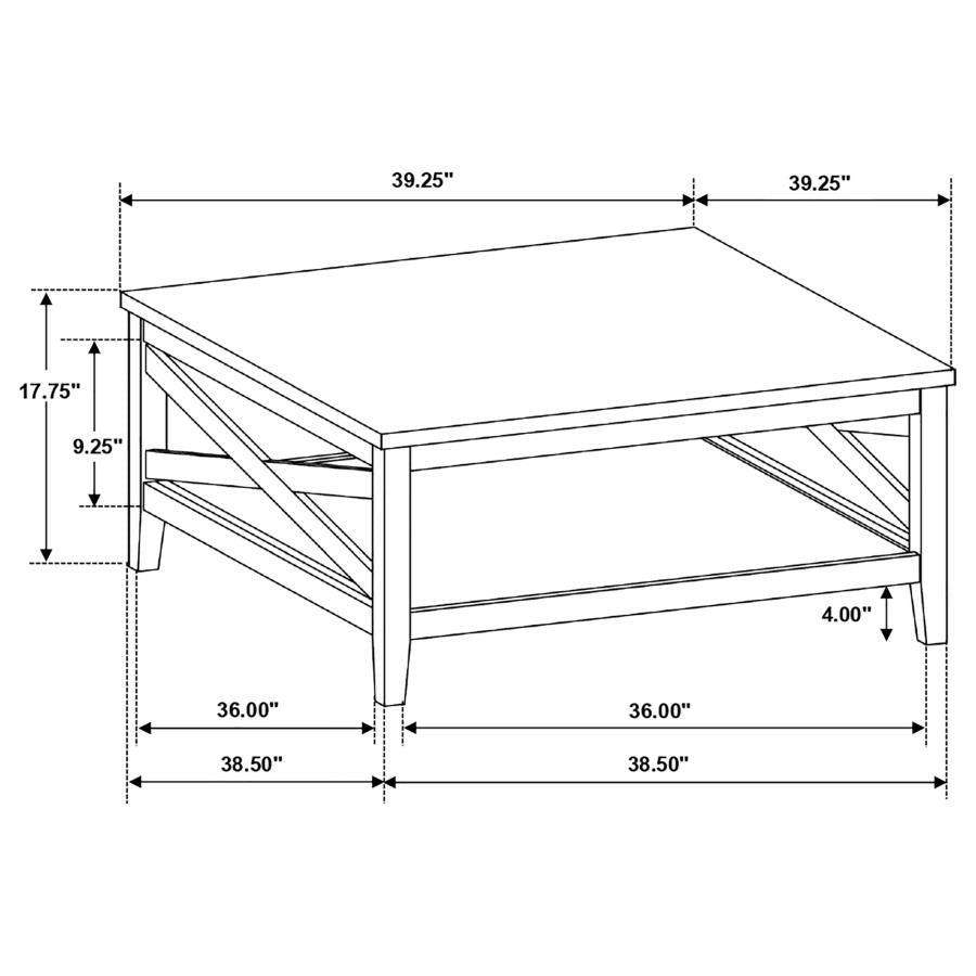 Maisy Brown Coffee Table - furniture place usa