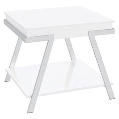 Marcia White End Table - furniture place usa