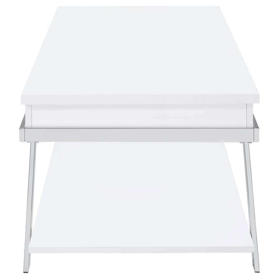 Marcia White Lift Top Coffee Table - furniture place usa