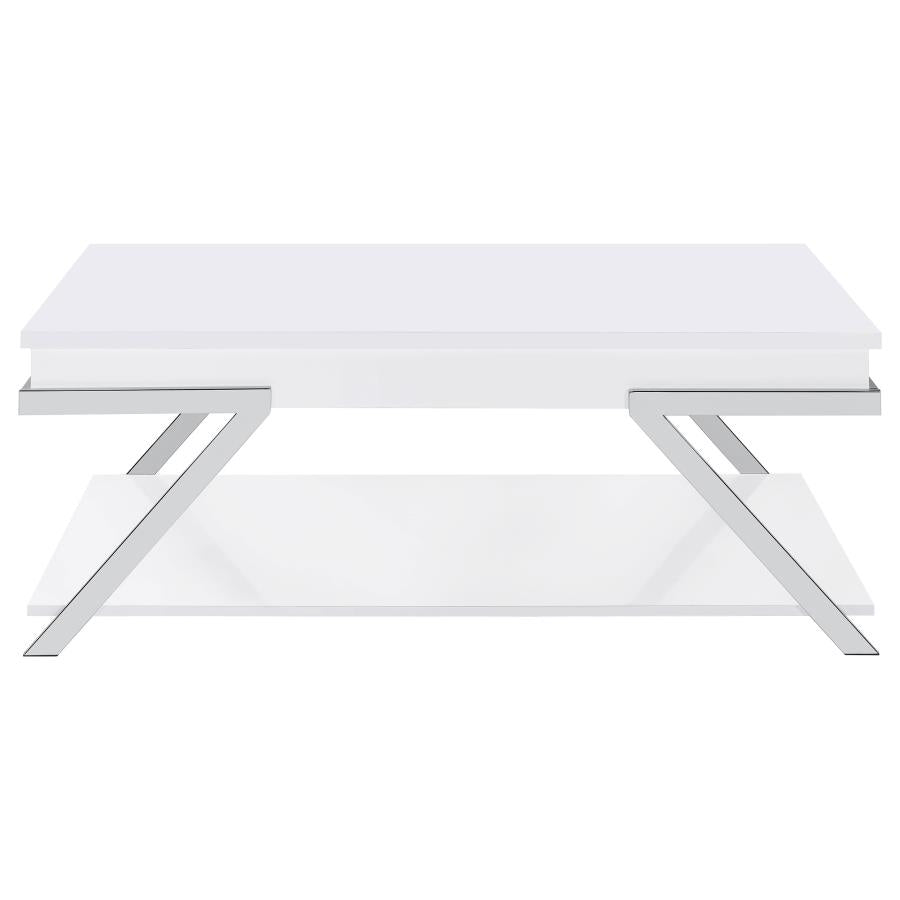 Marcia White Lift Top Coffee Table - furniture place usa