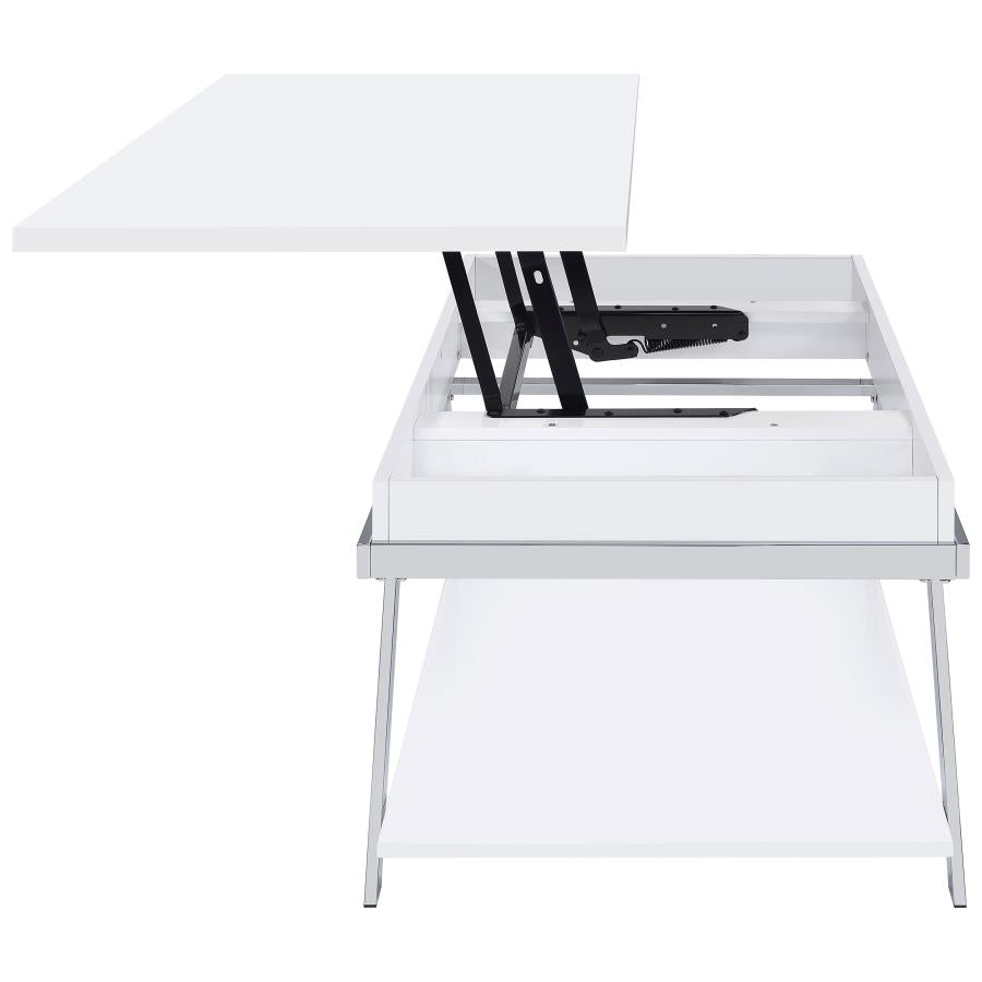 Marcia White Lift Top Coffee Table - furniture place usa