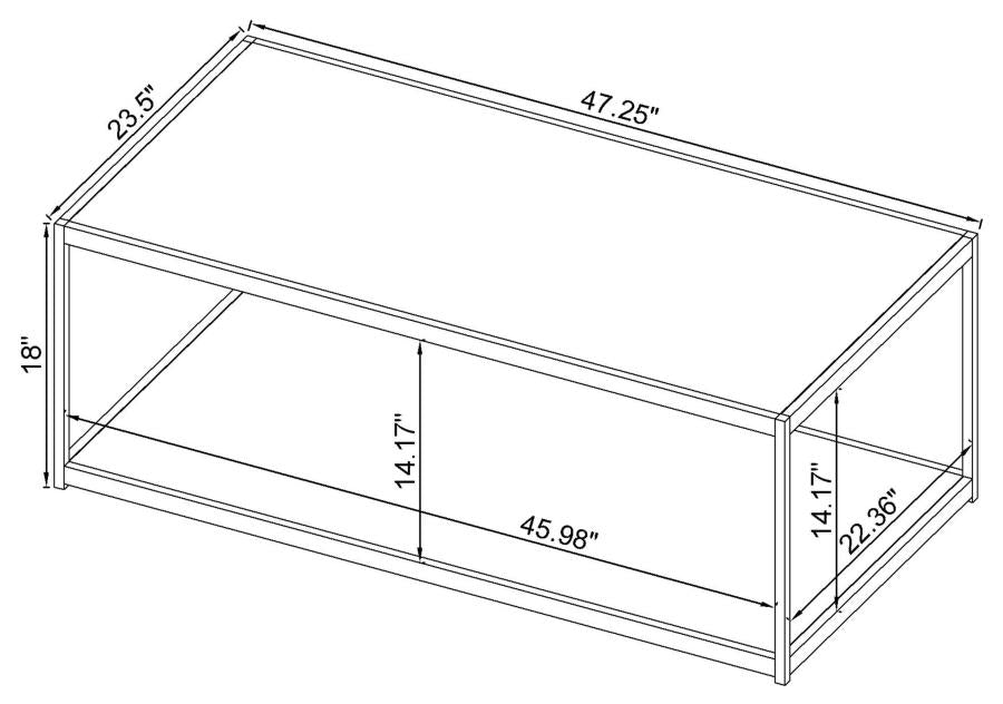 Beckley Grey Coffee Table - furniture place usa