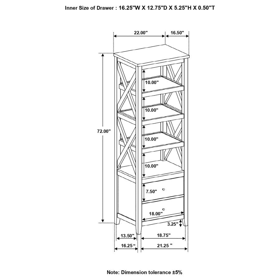 Angela Brown Media Tower - furniture place usa