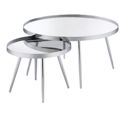Kaelyn Silver 2 Pc Nesting Coffee Table - furniture place usa