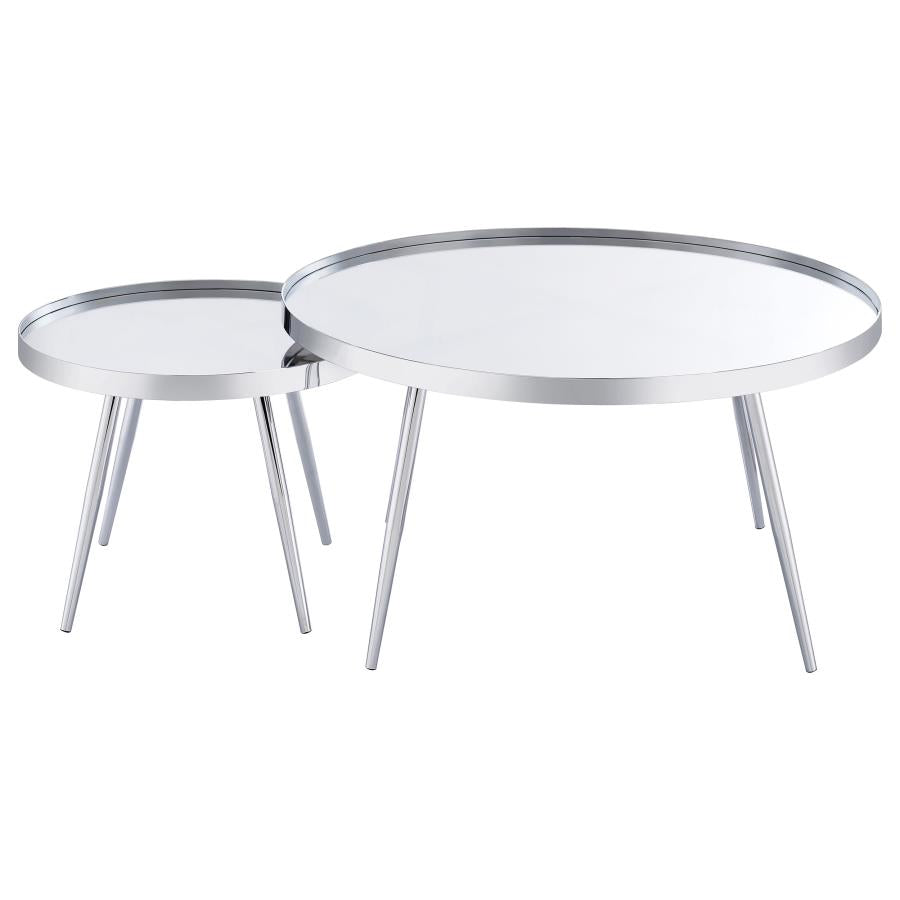 Kaelyn Silver 2 Pc Nesting Coffee Table - furniture place usa