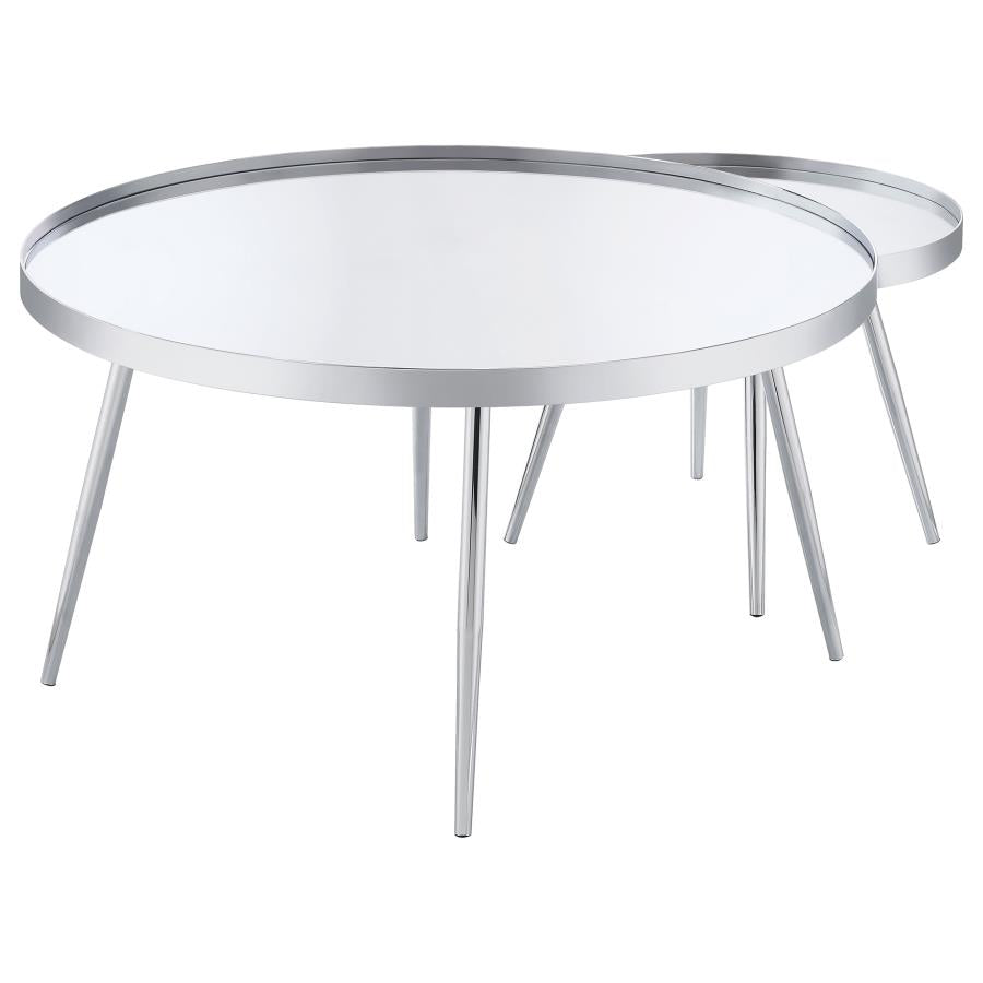 Kaelyn Silver 2 Pc Nesting Coffee Table - furniture place usa