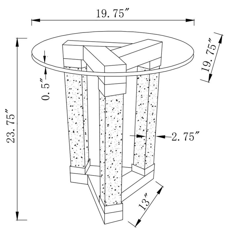 Octave Silver End Table - furniture place usa