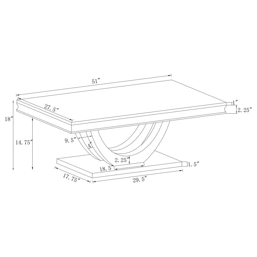 Kerwin White Coffee Table - furniture place usa