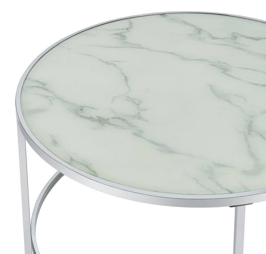 Lynn Silver 2 Pc Nesting Coffee Table - furniture place usa