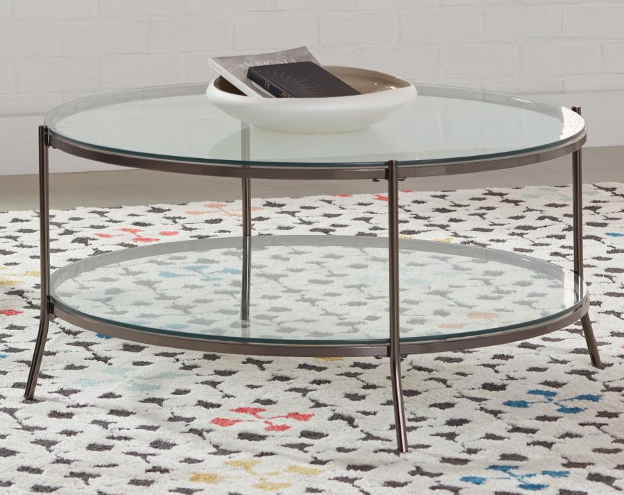Laurie Black Coffee Table - furniture place usa