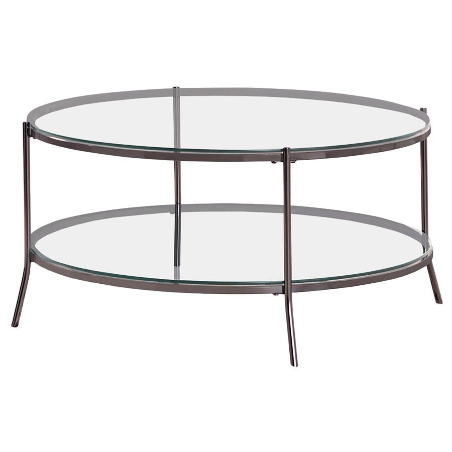 Laurie Black Coffee Table - furniture place usa