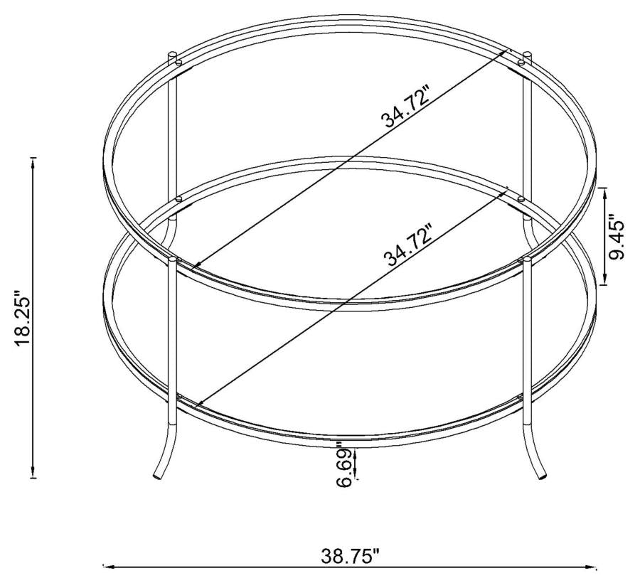 Laurie Black Coffee Table - furniture place usa