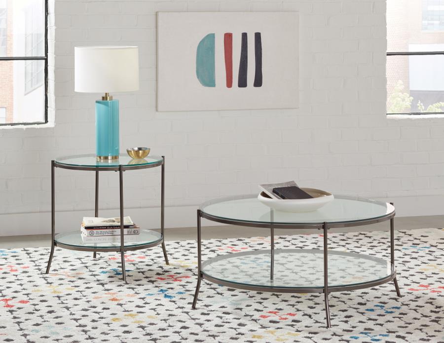 Laurie Black Coffee Table - furniture place usa