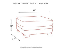Tracling Oversized Ottoman - furniture place usa