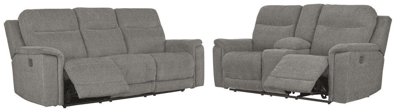 Mouttrie Sofa and Loveseat - furniture place usa