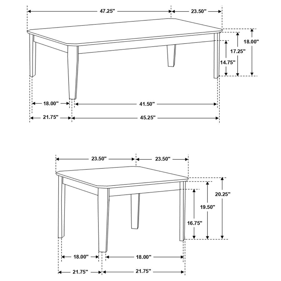 Amaro Brown 3 Pc Coffee Table Set - furniture place usa