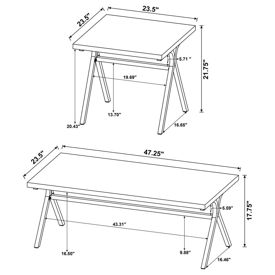 Colmar Brown 3 Pc Coffee Table Set - furniture place usa
