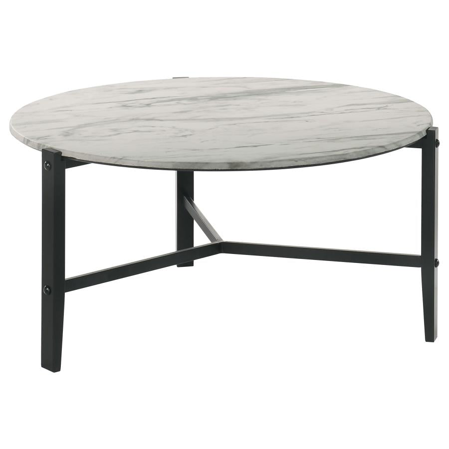 Tandi White Coffee Table - furniture place usa