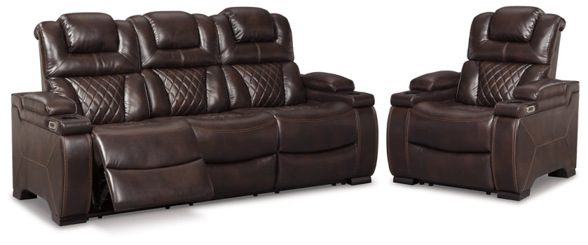Warnerton Sofa and Recliner - furniture place usa