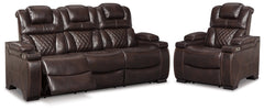 Warnerton Sofa and Recliner - furniture place usa