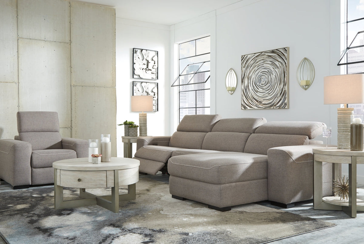 Mabton 3-Piece Sectional with Recliner - PKG002340 - furniture place usa