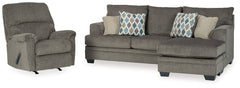 Dorsten Sofa Chaise and Recliner - furniture place usa