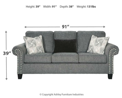 Agleno Sofa, Loveseat, Chair and Ottoman - furniture place usa
