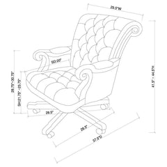 Calloway Brown Office Chair - furniture place usa