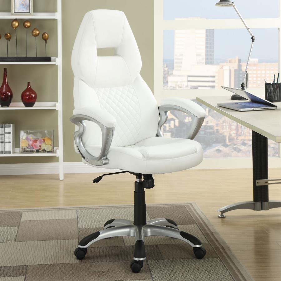 Bruce White Office Chair - furniture place usa