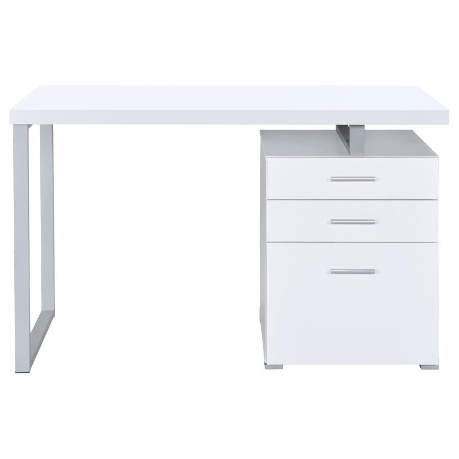 Brennan White Computer Desk - furniture place usa