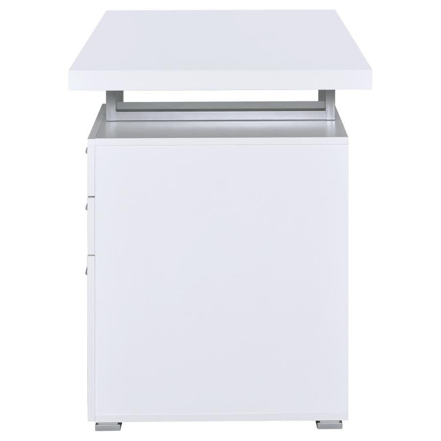 Brennan White Computer Desk - furniture place usa