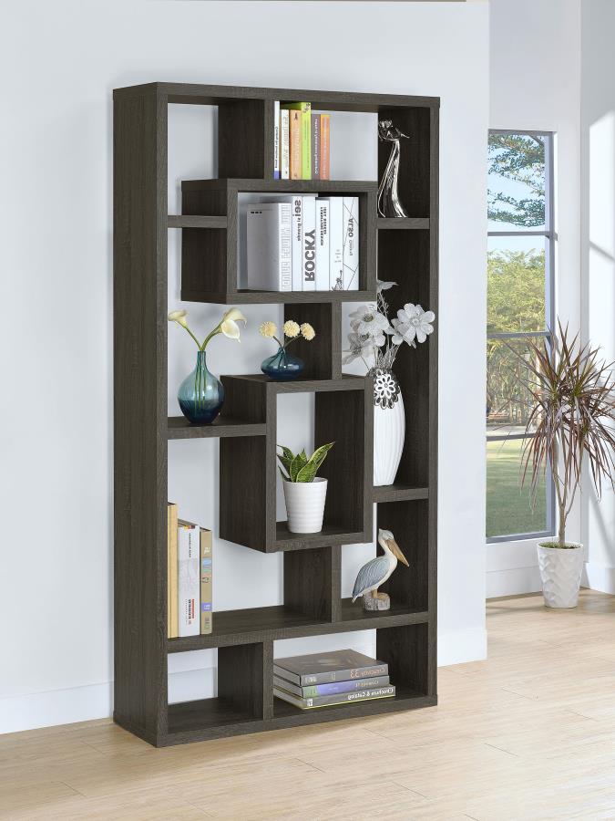 Howie Grey Bookcase - furniture place usa