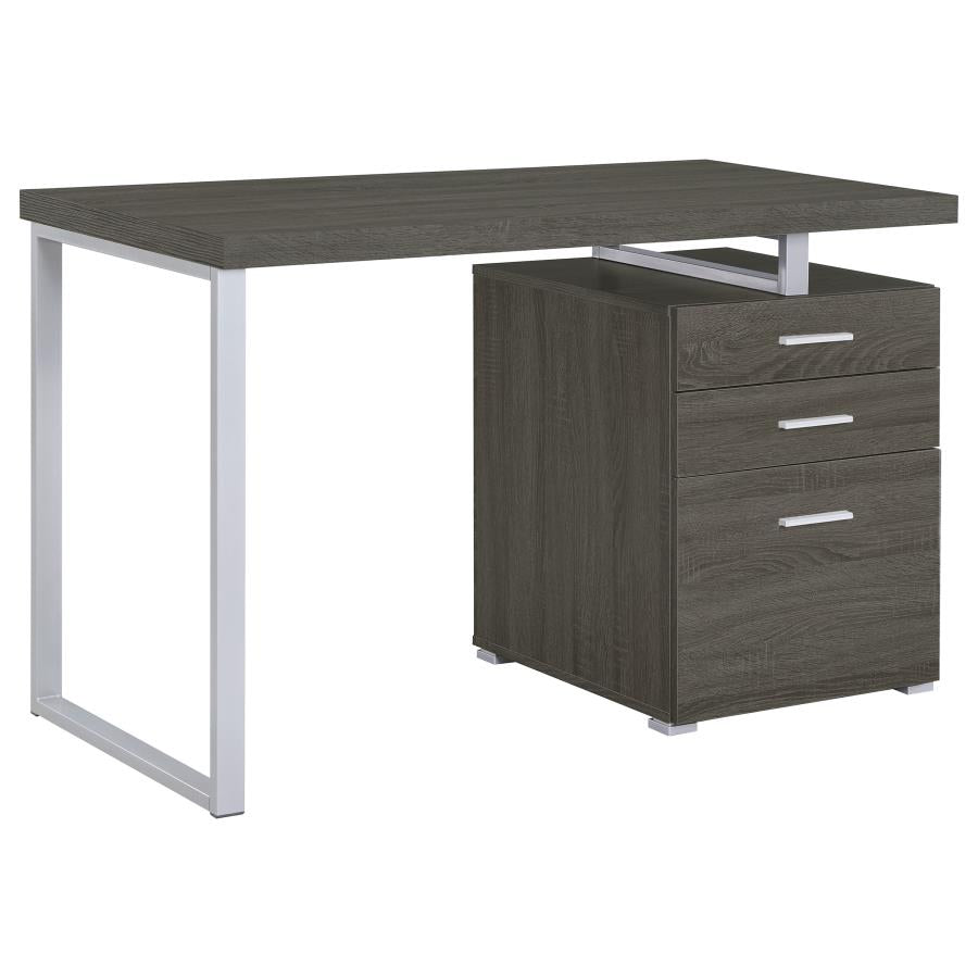 Brennan Grey Computer Desk - furniture place usa