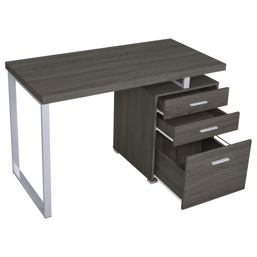 Brennan Grey Computer Desk - furniture place usa
