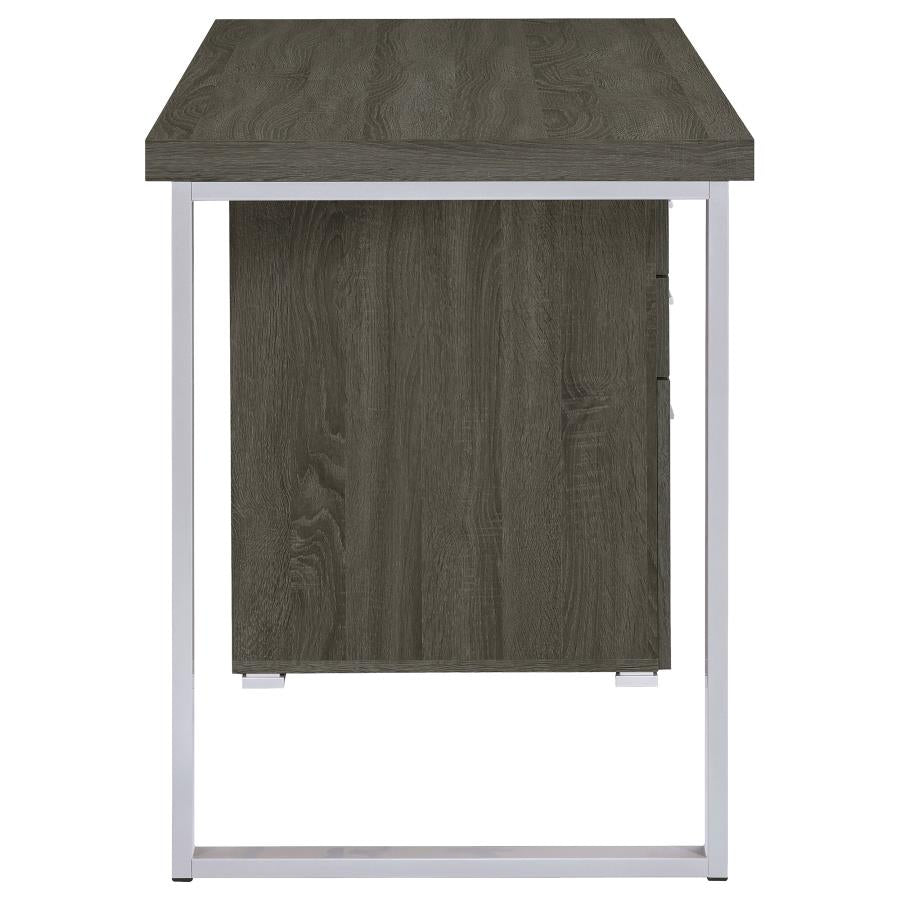 Brennan Grey Computer Desk - furniture place usa