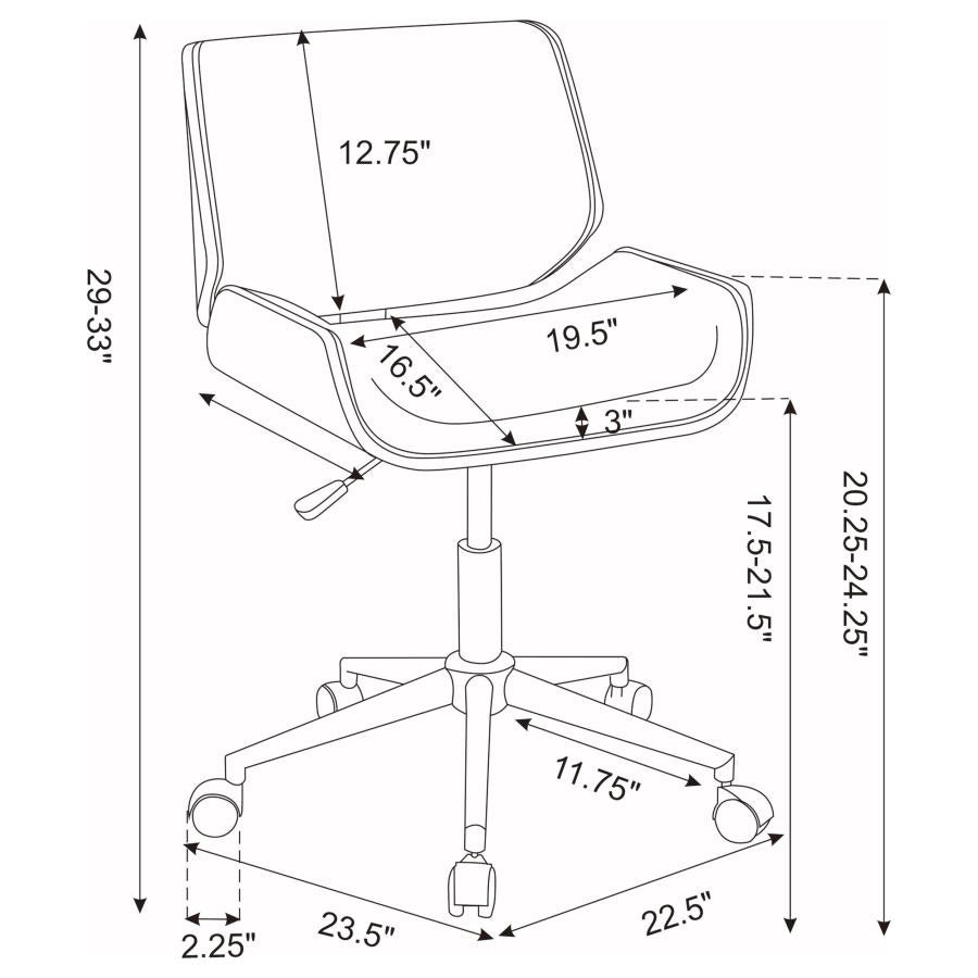 Addington Beige Office Chair - furniture place usa