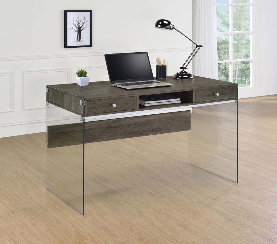 Dobrev Grey Writing Desk - furniture place usa