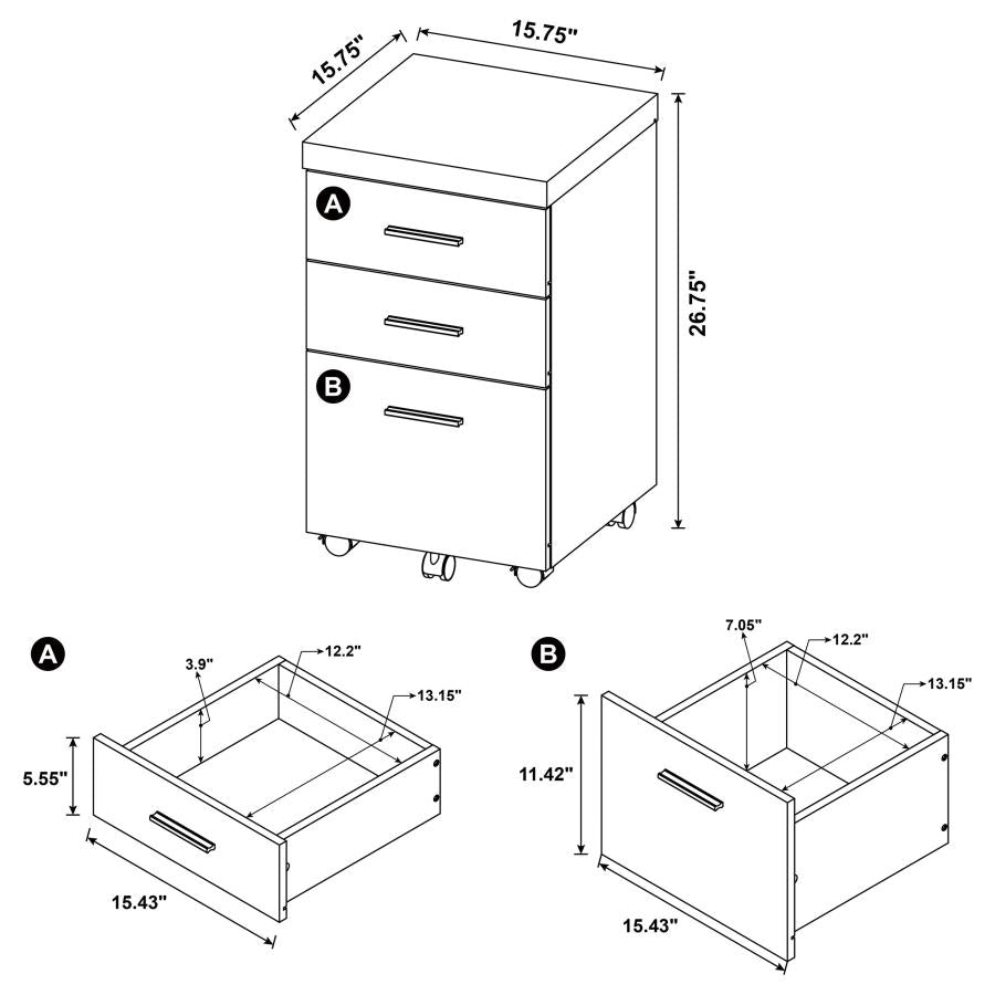Skeena Brown Storage Cabinet - furniture place usa