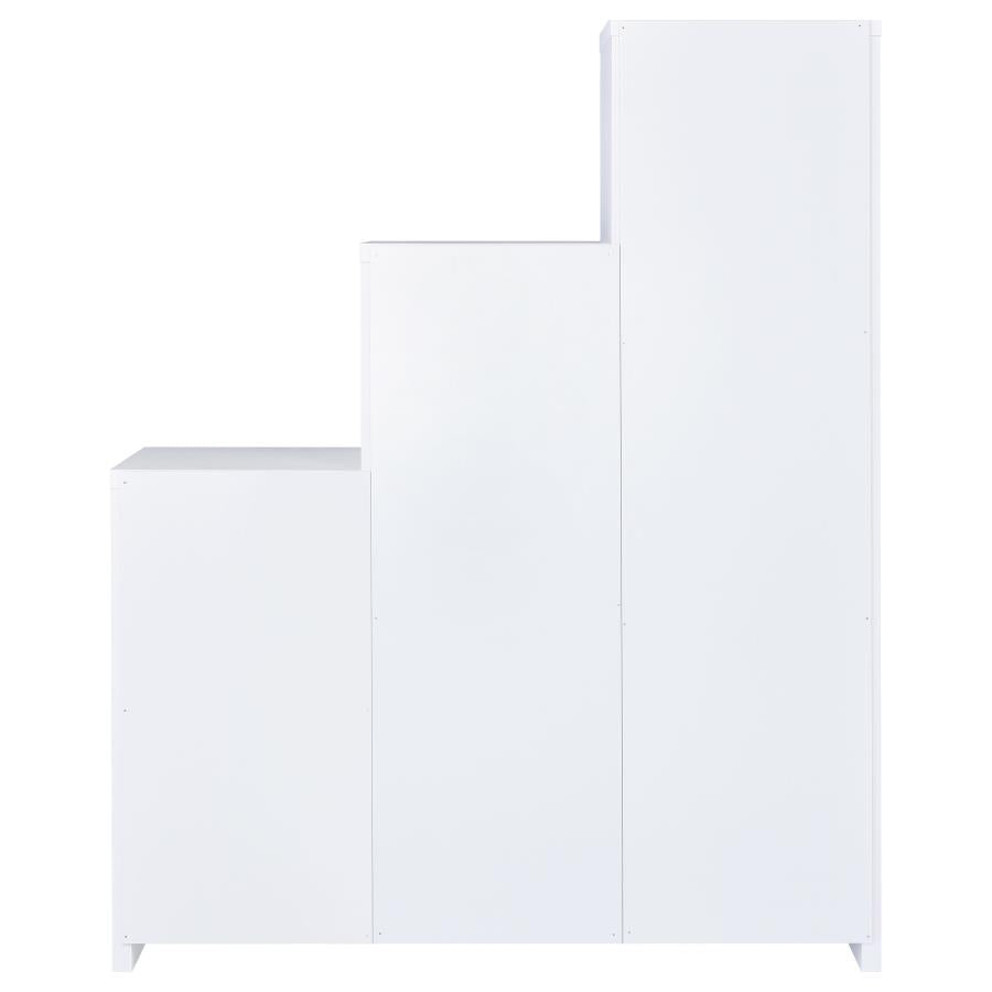 Spencer White Bookcase - furniture place usa
