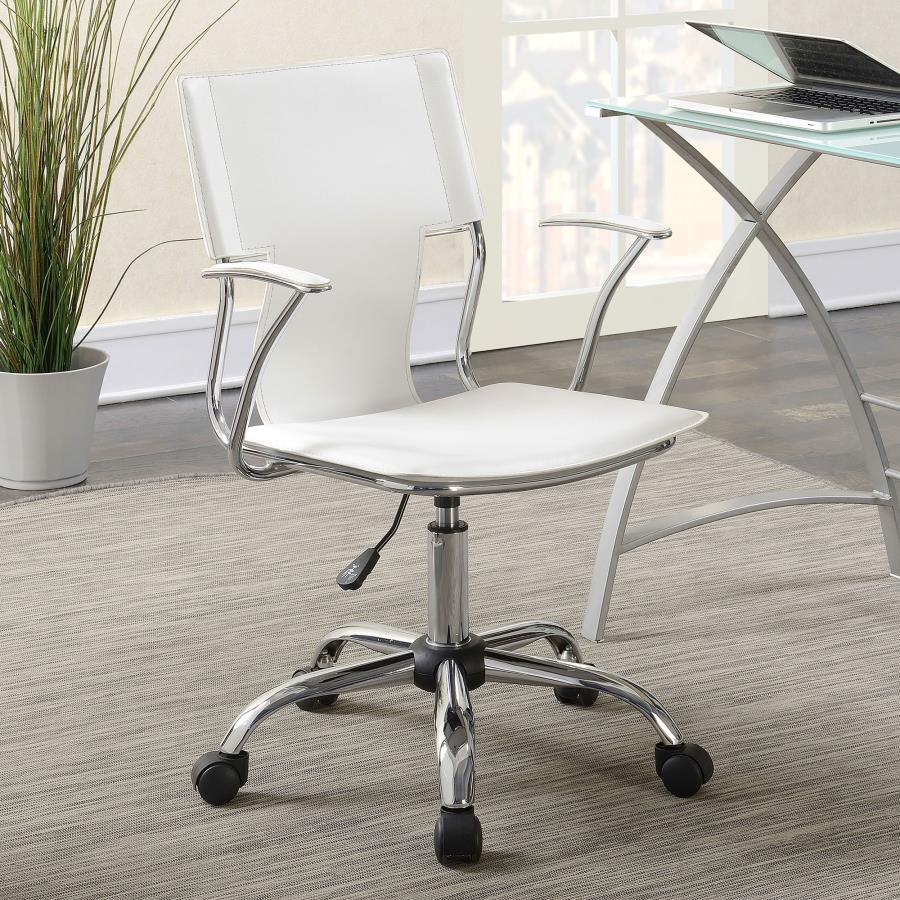 Himari White Office Chair - furniture place usa