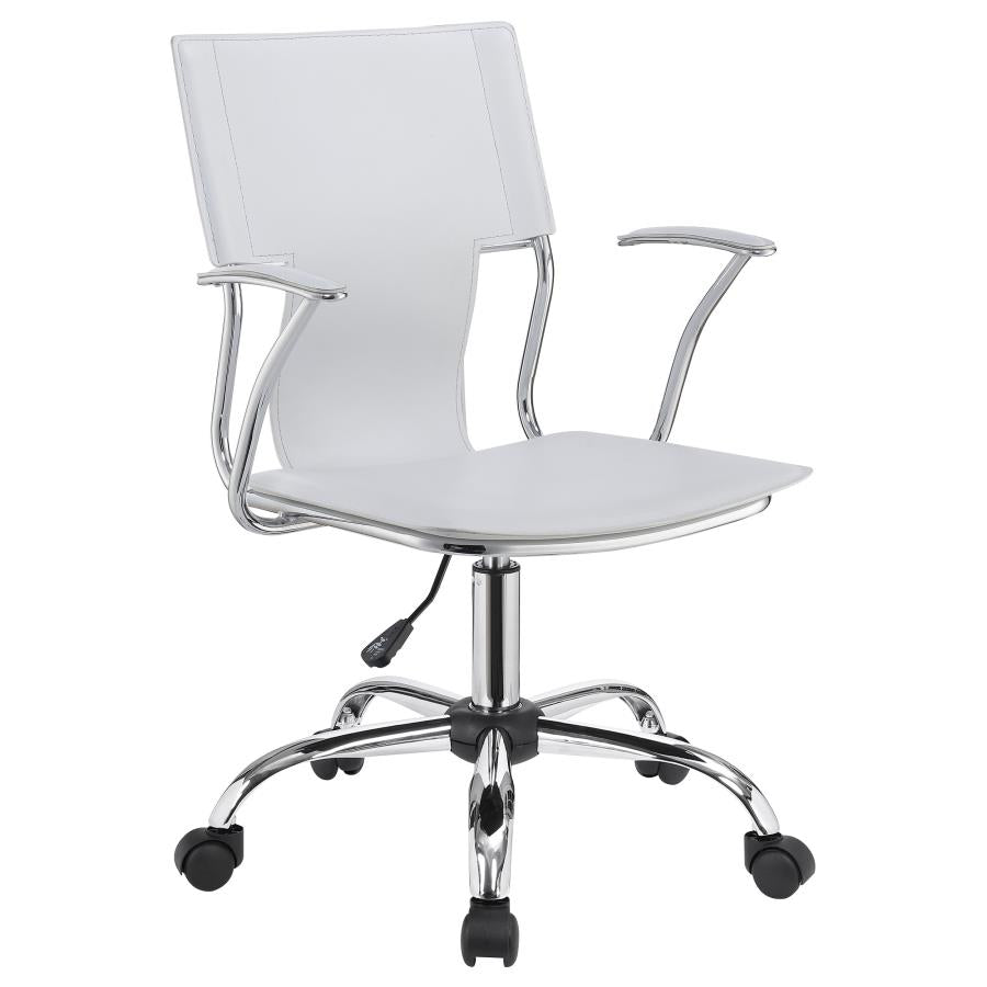 Himari White Office Chair - furniture place usa